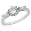 1.75 CTW Cz S-Silver 3-Stone Ring Size 7